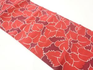 葉模様名古屋帯